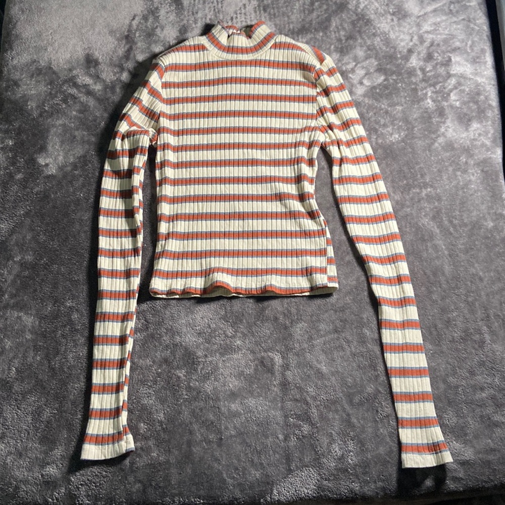 Mock neck long sleeve crop top